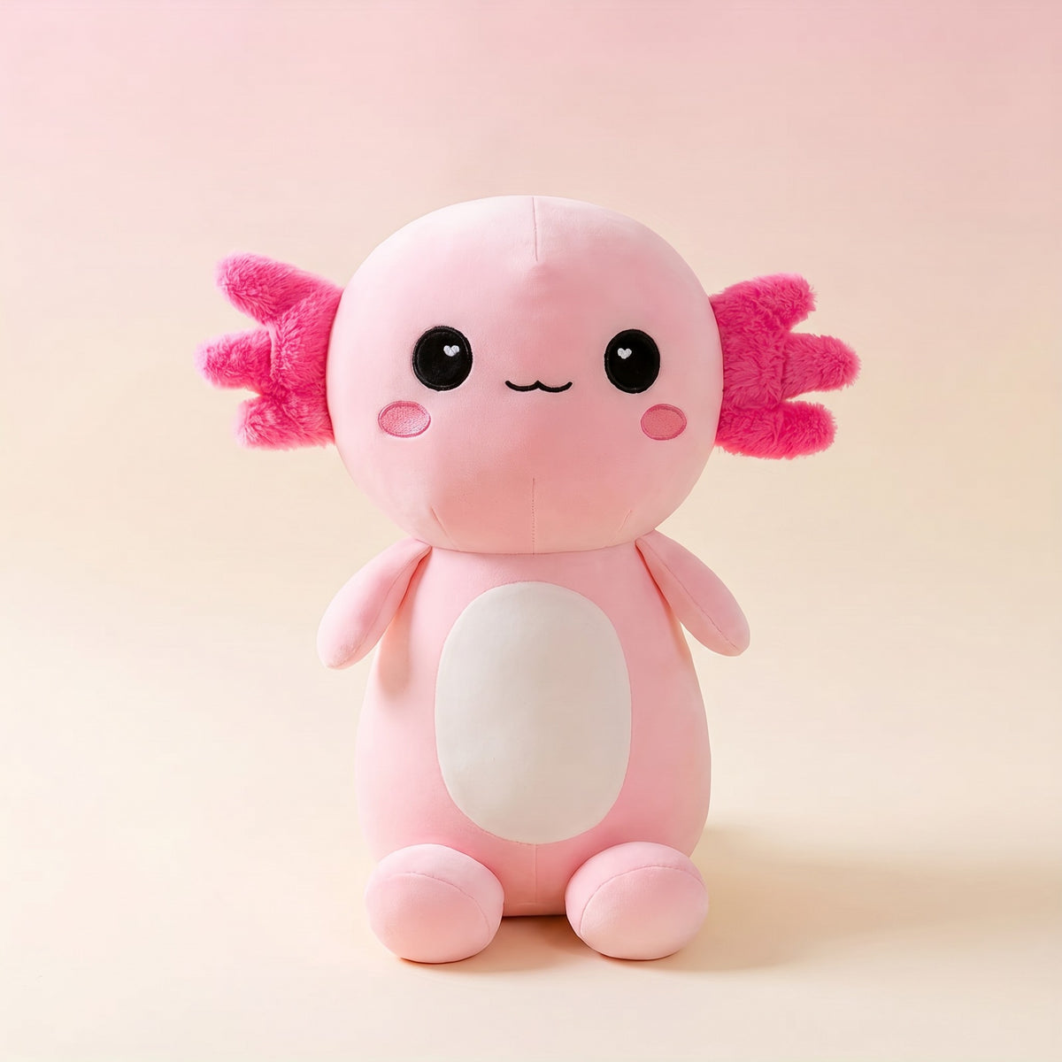 Pink AxiPop axolotl plush toy