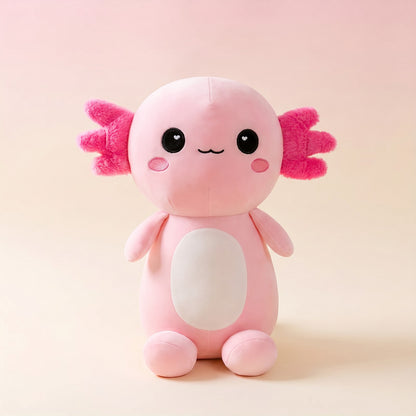 Pink AxiPop axolotl plush toy